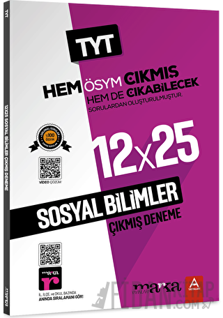 2025 TYT Sosyal Bilimler ÖSYM Çıkmış ve Çıkabilecek Sorulardan Oluşturulmuş 12 Deneme Sınavı Tamamı Video Çözümlü