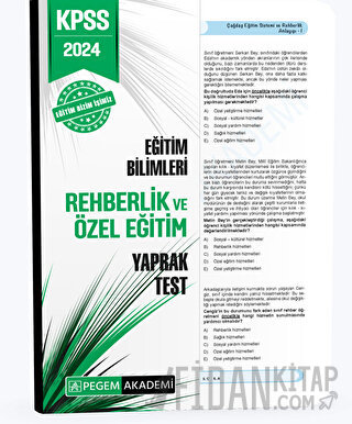 2024 KPSS Eğitim Bilimleri Rehberlik ve Özel Eğitim Yaprak Test