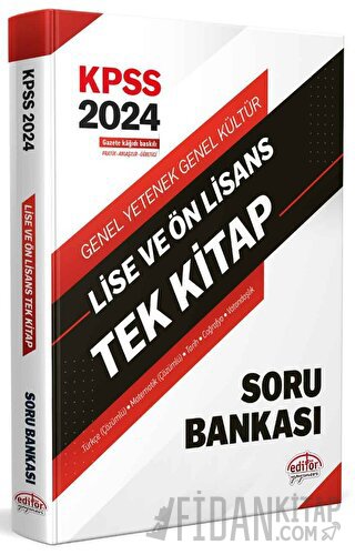 2024 KPSS Lise ve Ön Lisans Tek Kitap Soru Bankası Kolektif