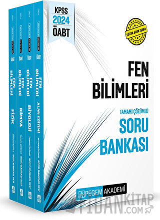 2024 KPSS ÖABT Fen Bilimleri Tamamı Çözümlü Soru Bankası (4 Kitap)