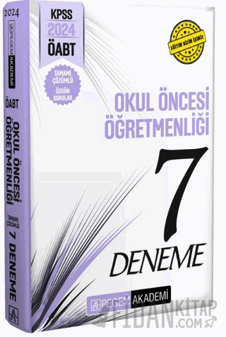 2024 KPSS ÖABT Okul Öncesi Öğretmenliği Tamamı Çözümlü 7 Deneme Kolekt