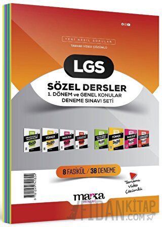 2025 LGS Sözel Dersler 1. Dönem ve Genel Konular Deneme Sınavı Seti 8 Fasikül 38 Deneme
