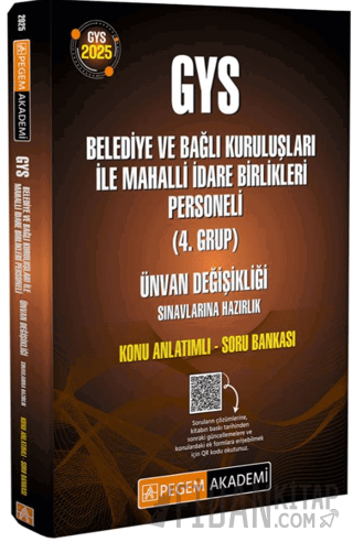 2025 Belediye ve Bağlı Kuruluşları ile Mahalli İdare Birlikleri Personeli (4.Grup) Ünvan Değişikliği Konu Anlatımlı Soru Bankası