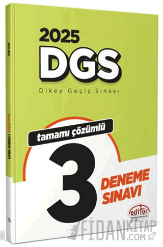 2025 DGS Tamamı Çözümlü 3 Deneme Sınavı Kollektif