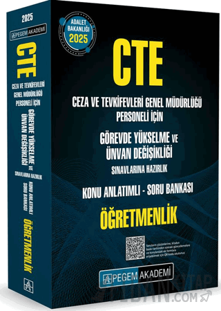 2025 GYS CTE Adalet Bakanlığı Ceza ve Tevkifevleri Genel Müdürlüğü Personeli İçin Görevde Yükselme ve Ünvan Değişikliği Sınavlarına Hazırlık Konu Anlatımlı Soru Bankası Öğretmenlik