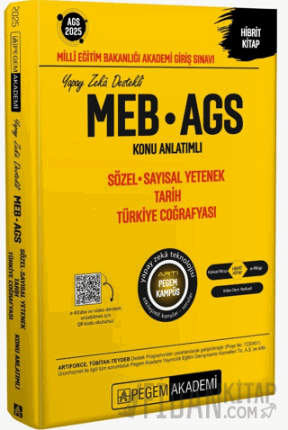 2025 MEB - AGS Konu Anlatımlı Sözel Sayısal Yetenek Tarih Türkiye Coğr