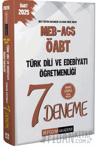 2025 MEB-AGS-ÖABT Türk Dili Ve Edebiyatı Öğretmenliği Tamamı Çözümlü 7 Deneme