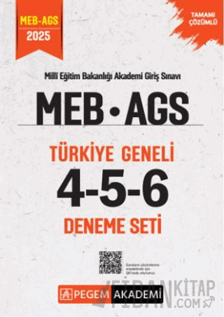2025 MEB AGS Tamamı Çözümlü Türkiye Geneli 4-5-6 (3'lü Deneme Seti)