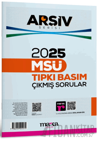2025 MSÜ Çıkmış Sorular Tıpkı Basım Çözümlü Arşiv Serisi