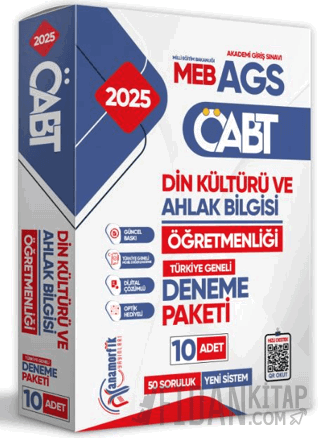 2025 ÖABT Din Kültürü ve Ahlak Bilgisi Anamorfik DKAB Öğretmenliği 10lu Çözümlü Paket Deneme TG