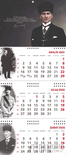 2026 Atatürk Gemici Duvar Takvimi - Gazi