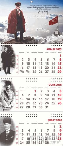 2026 Atatürk Gemici Duvar Takvimi - Sakarya