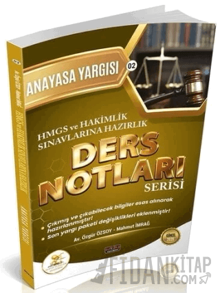 2026 HMGS Hakimlik HUKAL Anayasa Yargısı Ders Notları Özgür Özsoy