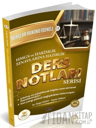 2026 HMGS Hakimlik HUKAL Borçlar Hukuku Genel Hükümler Ders Notları Öz