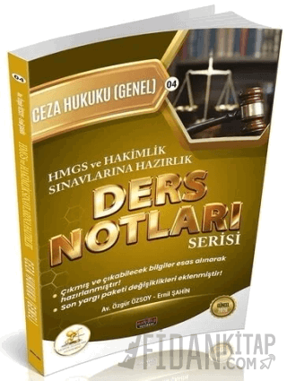 2026 HMGS Hakimlik HUKAL Ceza Hukuku Genel Hükümler Ders Notları Özgür