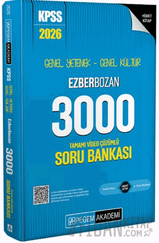 2026 KPSS Genel Yetenek Genel Kültür Ezberbozan 3000 Tamamı Video Çözümlü Soru Bankası