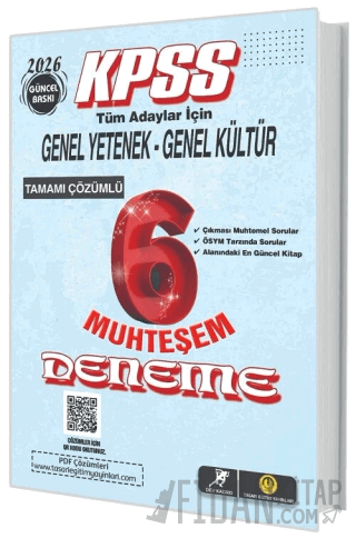 2026 KPSS Genel Yetenek Genel Kültür Muhteşem 6 Deneme Çözümlü Kolekti