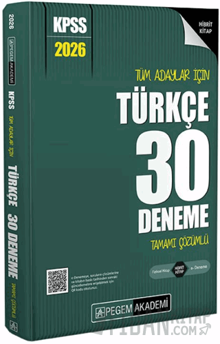 2026 KPSS Tüm Adaylar İçin Türkçe 30 Deneme Tamamı Çözümlü