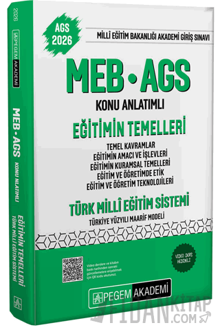 2026 MEB-AGS Konu Anlatımlı Eğitimin Temelleri