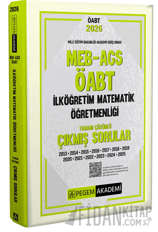 2026 MEB AGS ÖABT İlköğretim Matematik Öğretmenliği Tamamı Çözümlü Çık