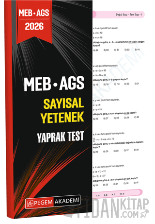 2026 MEB AGS Sayısal Yetenek Yaprak Test Kolektif