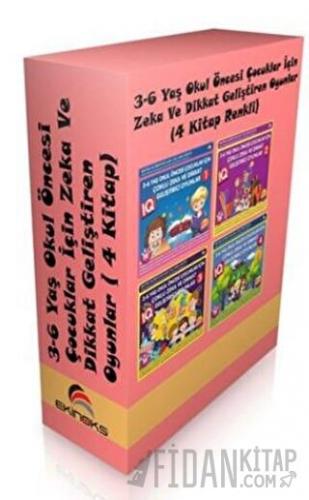 3 - 6 Yaş Okul Öncesi Çocuklar İçin Zeka ve Dikkat Geliştiren Oyunlar ( 4 Kitap Set)