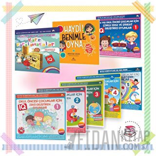 3-7 Yaş Çocuklar İçin IQ Zeka ve Dikkat Geliştiren Oyunlar (8 Kitap Ta