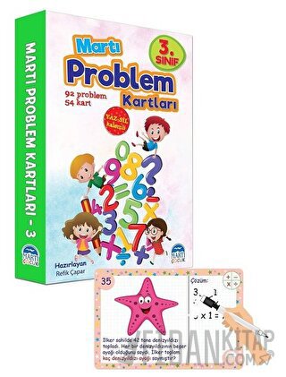 3. Sınıf Problem Kartları - Yaz Sil Kalemli