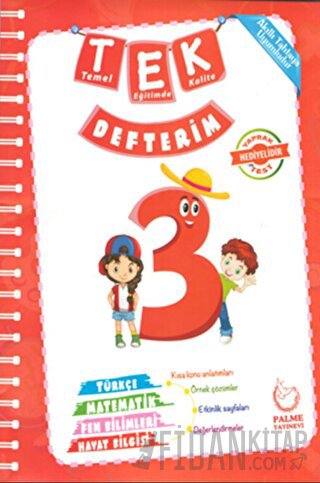 3. Sınıf Tek Defterim Yaprak Test Hediyeli