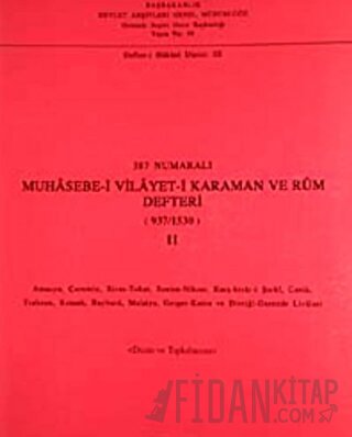 387 Numaralı Muhasebe-i Vilayet-i Karaman ve Rum Defteri (937-1530) - 2