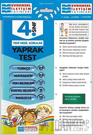 4. Sınıf Tüm Dersler Yaprak Test