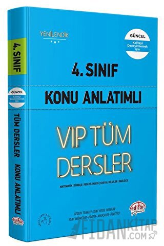4. Sınıf VIP Tüm Dersler Konu Anlatımlı Mavi Kitap Kolektif