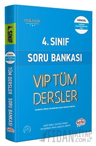 4. Sınıf VIP Tüm Dersler Soru Bankası Mavi Kitap