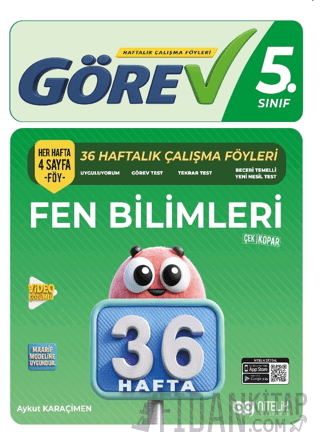 5. Sınıf Görev Fen Bilimleri 36 Hafta Çalışma Föyleri Aykut Karaçimen