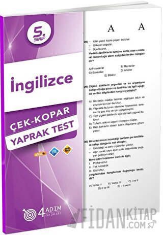 5. Sınıf İngilizce Çek Kopar Yaprak Test