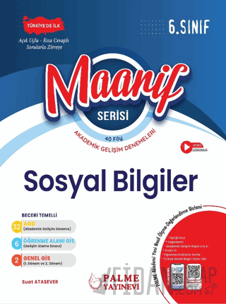 6. Sınıf Maarif Serisi Sosyal Bilgiler Haftalık 40 Deneme Suat Ataseve