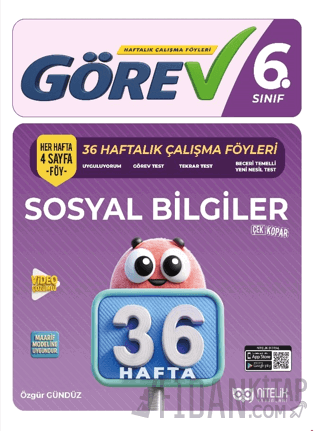 6. Sınıf Sosyal Bilgiler 36 Haftalık Çalışma Föyleri