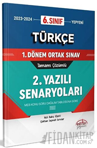 6. Sınıf Türkçe 1. Dönem Ortak Sınavı 2. Yazılı Senaryoları Tamamı Çöz
