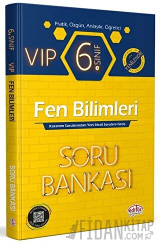 6. Sınıf VIP Fen Bilimleri Soru Bankası Editör Yayınevi Kolektif