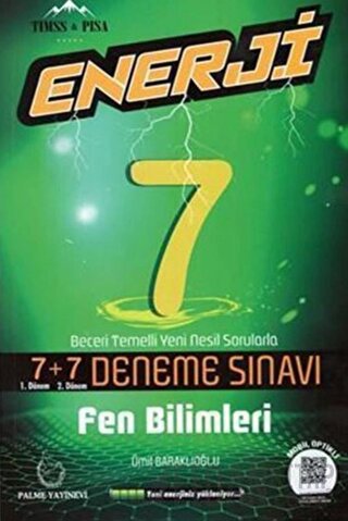 7. Sınıf Fen Bilimleri Enerji 7+7 Deneme Sınavı