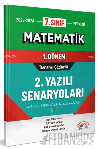 7. Sınıf Matematik 1. Dönem Ortak Sınavı 2. Yazılı Senaryoları Tamamı Çözümlü