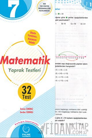 7. Sınıf Matematik Yaprak Testleri Emine İzmirli