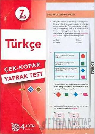 7. Sınıf Türkçe Çek Kopar Yaprak