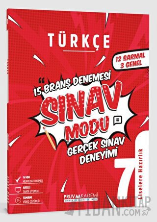 7. Sınıf Türkçe Sınav Modu 15 Deneme Pruva Akademi Kolektif