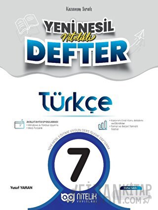 7. Sınıf Türkçe Yeni Nesil Nitelikli Defter