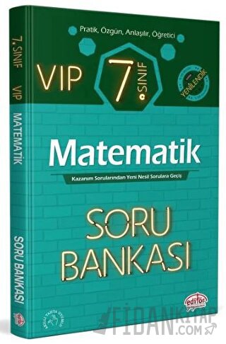 7. Sınıf VIP Matematik Soru Bankası Editör Yayınevi Kolektif