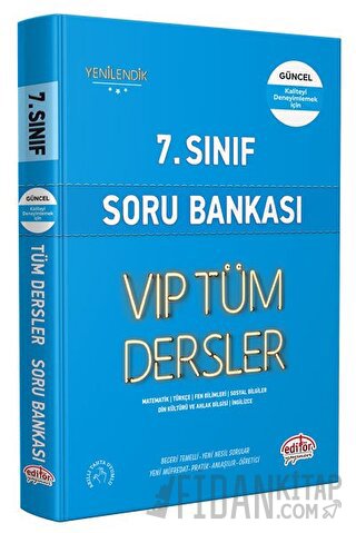 7. Sınıf VIP Tüm Dersler Soru Bankası Mavi Kitap