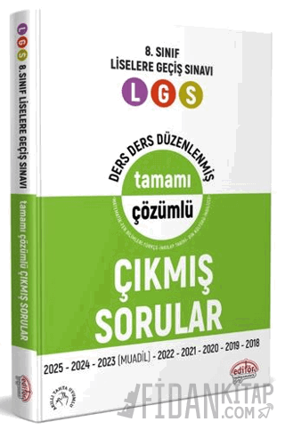8. Sınıf LGS Ders Ders Düzenlenmiş Tamamı Çözümlü Çıkmış Sorular Kolek