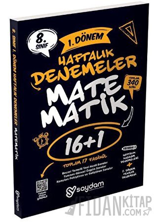 8. Sınıf LGS Matematik 1. Dönem 16+1 Haftalık Kazanım Denemeleri