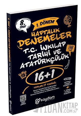 8. Sınıf LGS T.C. İnkılap Tarihi Ve Atatürkçülük 1. Dönem 16+1 Haftalık Kazanım Denemeleri